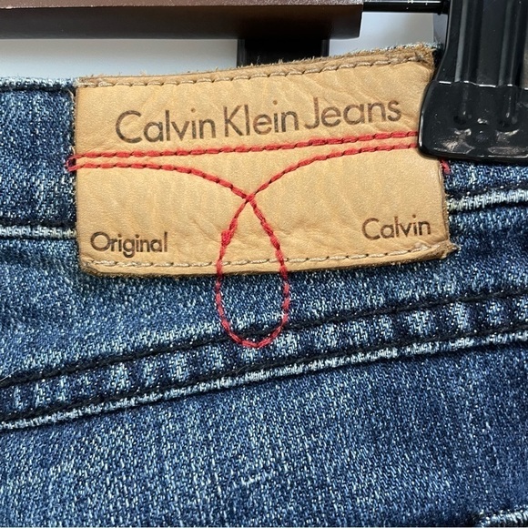 𝅺[26/32] Vintage Calvin Klein Bootcut Dark Wash Low-Rise Denim Jean Women’s - Picture 9 of 14